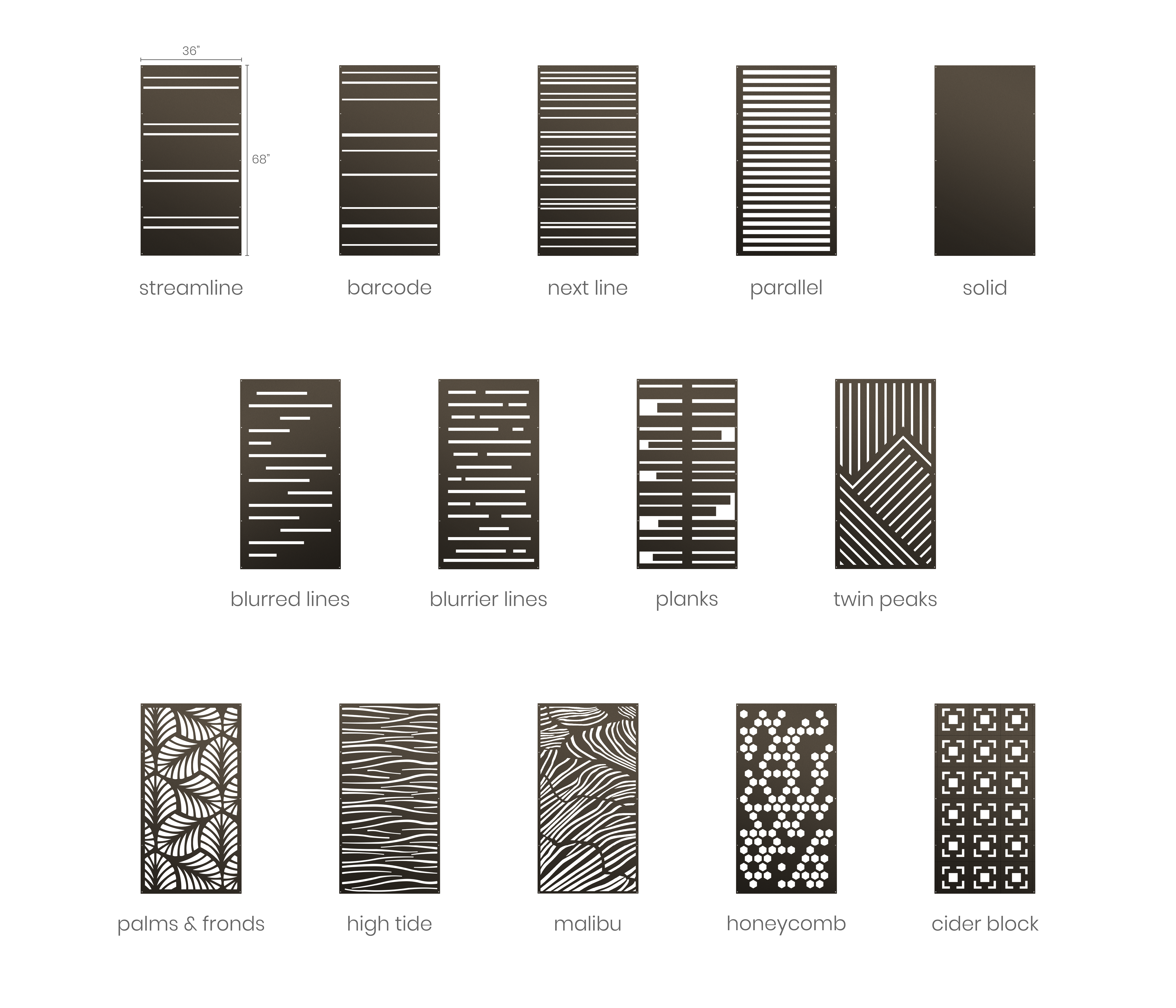 Privacy screen 68in family
